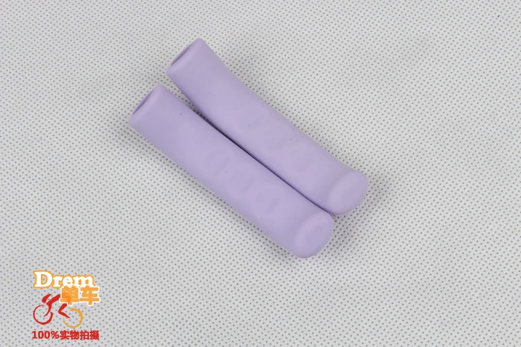 purple MEROCA горная дорога складной с фиксированной передачей Велосипед V тормоза ручные рычаги силиконовый силикагель защитный гель рукава крышка - Цвет: purple
