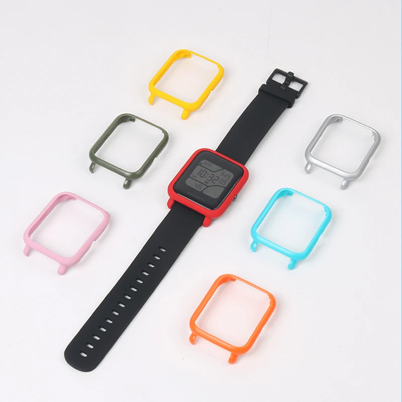 Amazfit Bip чехол PC защитный для Xiaomi Huami Бампер корпус легкие Смарт часы аксессуары