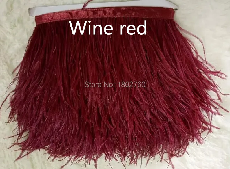 Wholesale beautiful natural ostrich feather cloth tape 10 yards white dress dance decoration Mao Kuan 5-6 inches / 12 to 15 cm | Дом и сад