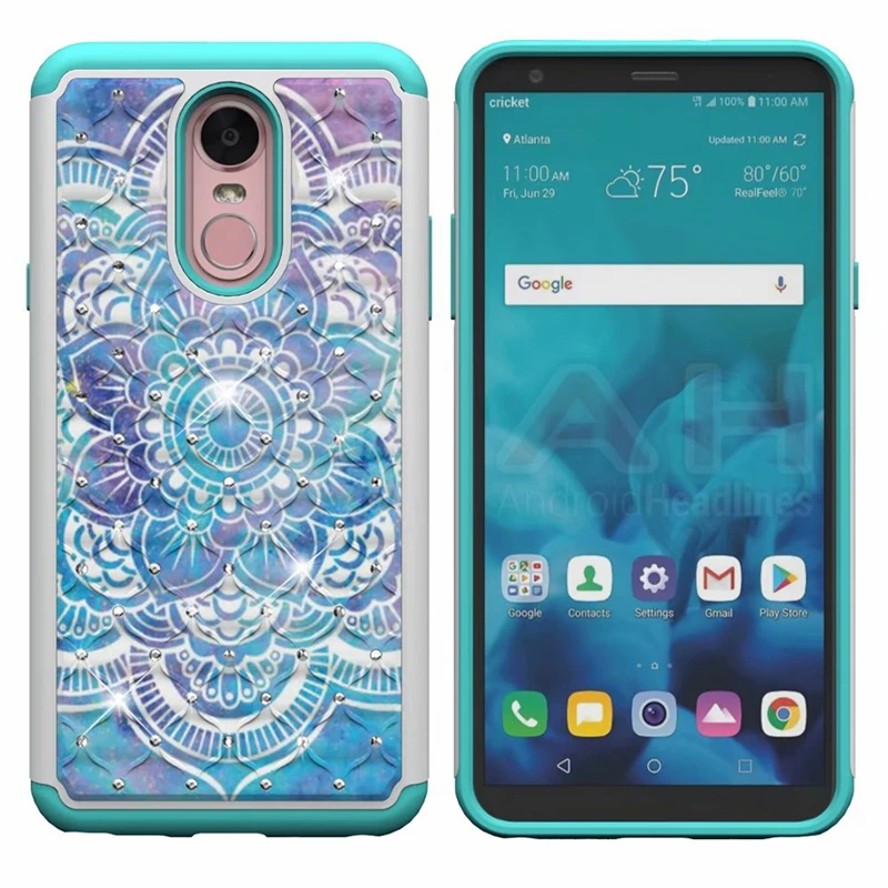 Алмазами противоударный Прочный ПК + ТПУ чехол для LG Stylo 4 K10 2018 K30 2017 G7 ThinQ Aristo 2