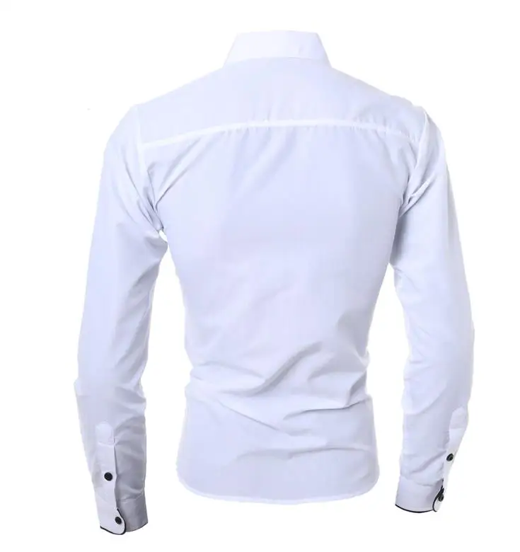 Дропшиппинг Camisas Hombre Vestir Chemise Homme горячая Распродажа рубашки с длинным рукавом облегающие мужские платья