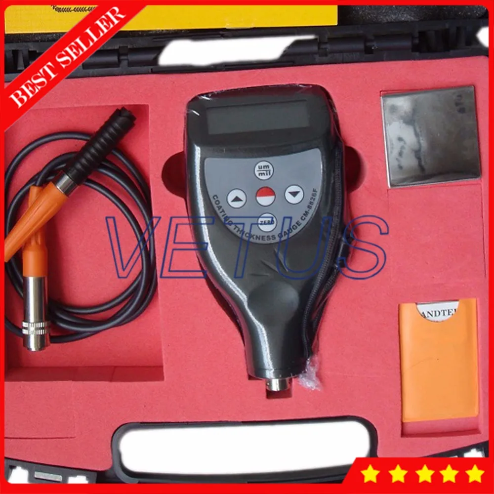 F Type Galvanized Coating Thickness Gauge with multifunctional Zinc Chrome Rubber Paint Measurement tester CM-8826F | Инструменты