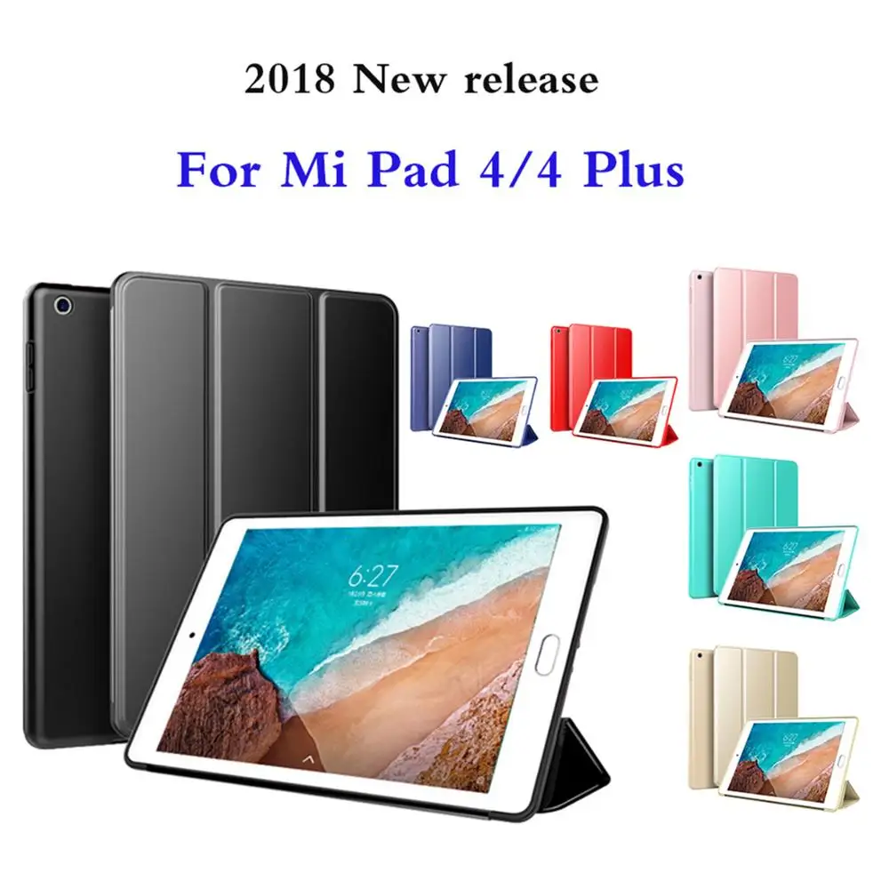 Чехол для Xiaomi Mi Pad 4 Plus 10 1 дюйма кожаный смарт чехол с подставкой жесткая задняя