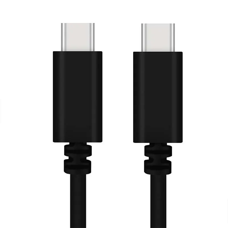 Высокоскоростной кабель Robotsky с разъемами типа C для USB-C кабеля для зарядки и передачи данных для MacBook Pro - Цвет: Черный