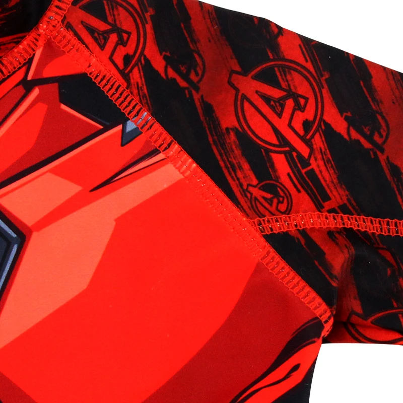 Детский цельный купальный костюм для мальчиков с рисунком Железного человека на