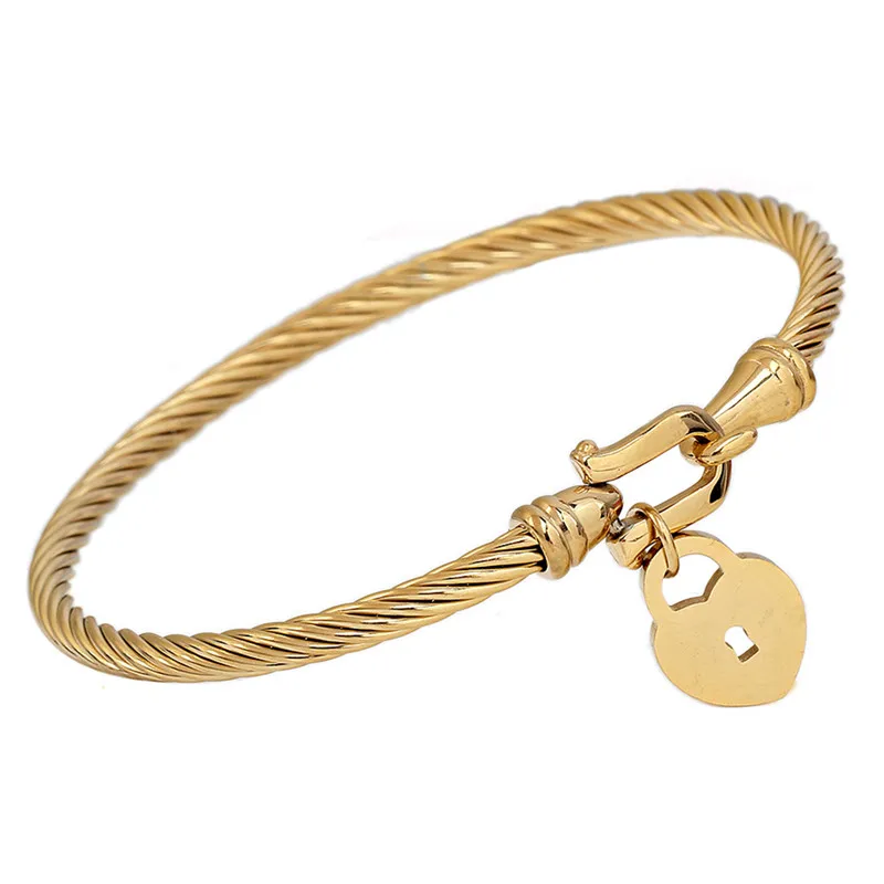 Женский браслет на запястье ZORCVENS из нержавеющей стали 316L с сердечком и замком для