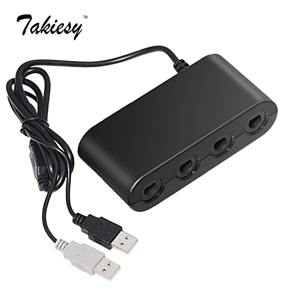 4 порта для игрового Куба GC WiiU PC USB контроллера Nintendo Switch адаптер конвертер Windows 7/8 XP