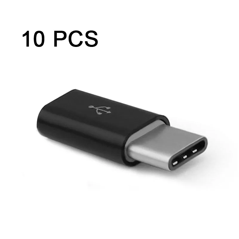10Pcs Black Etmakit 10 шт USB 3,1 USB-C type C Мужской к Micro USB Женский адаптер конвертер NK-Shopping - Цвет: 10Pcs Black