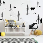 Лесной Фотофон, Лесной Декор для детской комнаты или детской комнаты, наклейка с медведем и деревом, виниловый художественный Декор