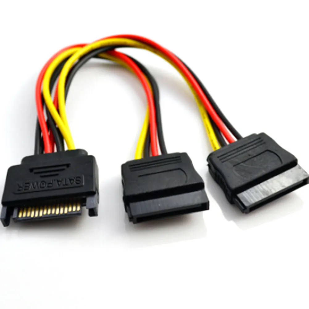 По специальной низкой цене SATA Мощность 15 pin Y сплиттер Кабель адаптер мужчин и