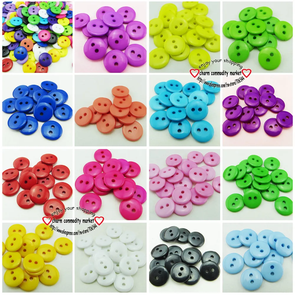 100 шт. 11 5 мм Разноцветные/одиночные фруктовые полимерные пуговицы пальто сапоги