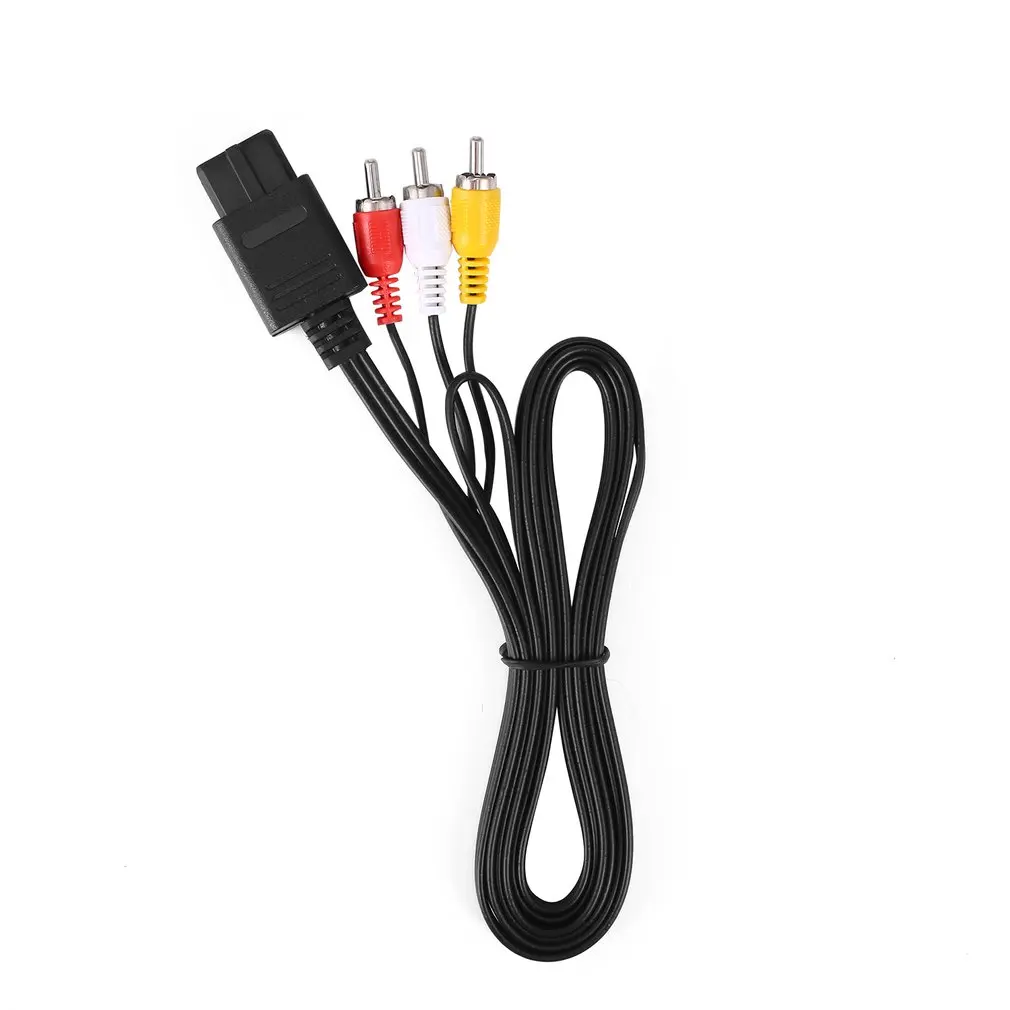 1 8 м AV ТВ RCA видео шнур кабель для NAND N64/NGC игровой 3RCA и аудио адаптер свинцовый Шнур|