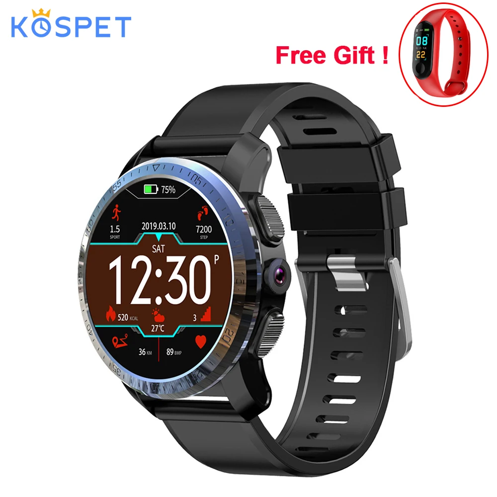 Смарт часы Kospet Optimus Pro GPS 2 ГБ 16 водонепроницаемые 1 39 дюйма Android 7.1.1 AMOLED WiFi с | Смарт-часы -33008578499