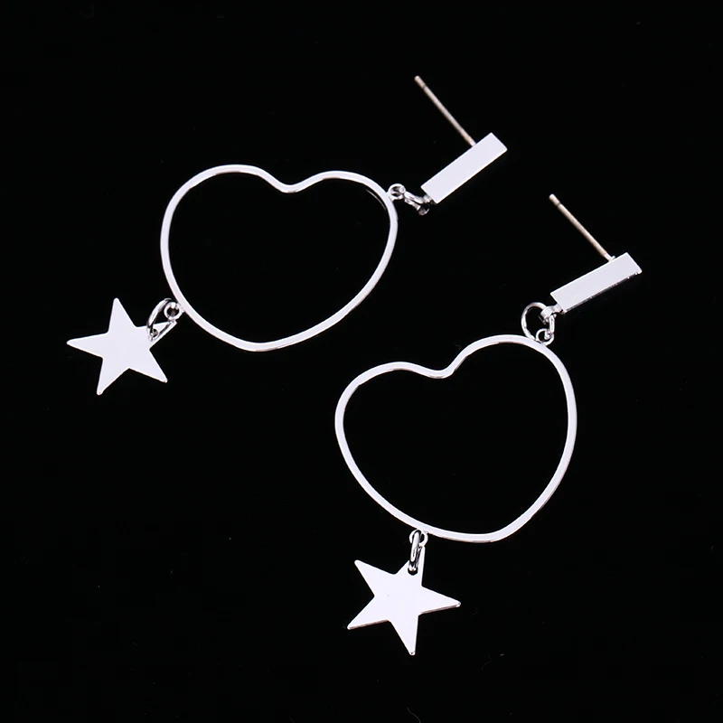 Фирменный дизайн 2018 Новая любовь сердце серьги Медь Циркон Серебро Мода Для