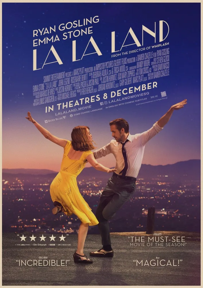 La Land плакаты винтажные настенные украшения для дома из крафт бумаги|wall sticker|stickers