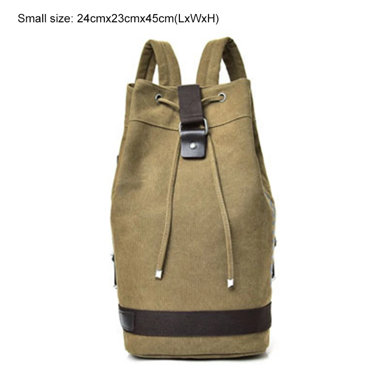 Small khaki Мужской складной брезентовый Рюкзак-ведро, тактический военный рюкзак, походные армейские сумки, альпинистская сумка на плечо, большая XA627WD - Цвет: Small khaki