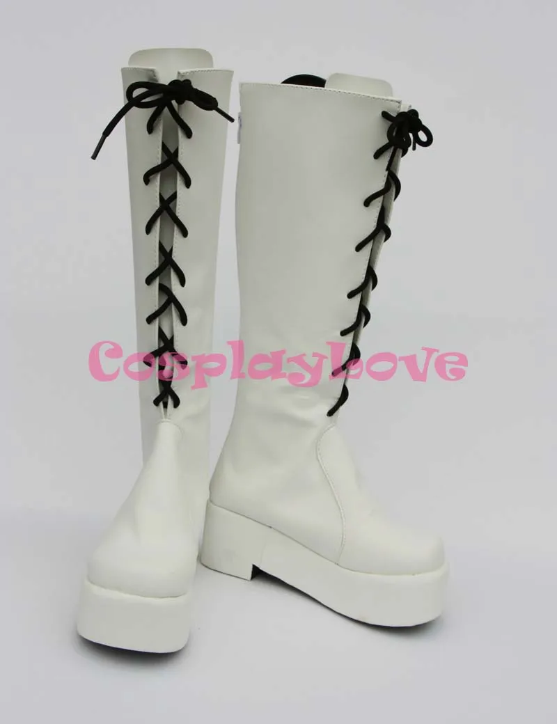 

Custom Made Japanese Anime White Vocaloid Fate Rebirth Kagamine Len Cosplay Shoes Boots For Christmas Halloween Party Birthday