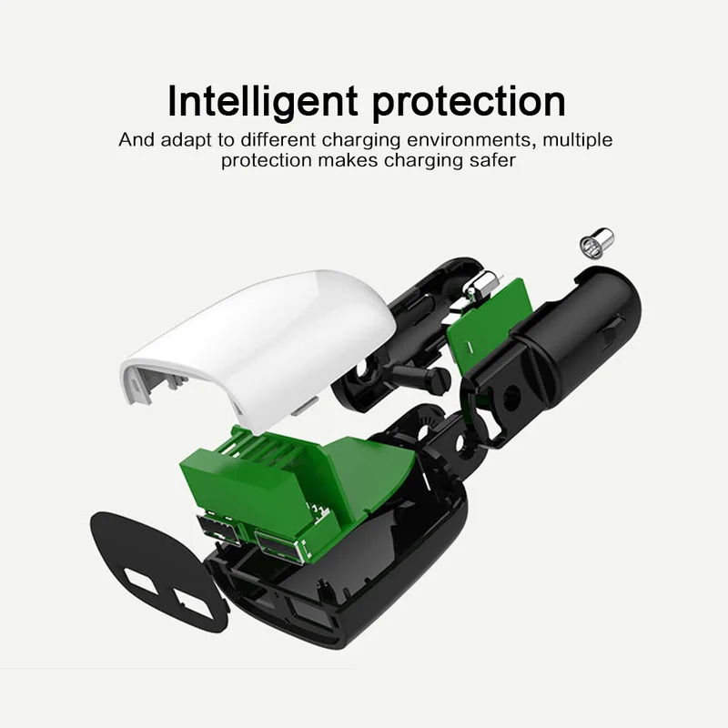 Новый светодиодный смарт-дисплей автомобильное зарядное устройство с двумя