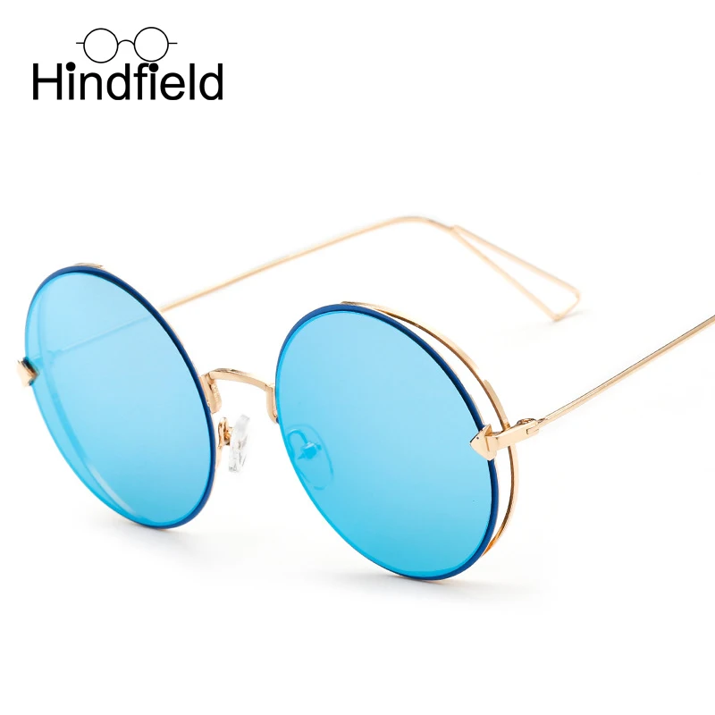 Hindfield бренд Дизайн Для женщин Солнцезащитные очки для модные мужчин круглые
