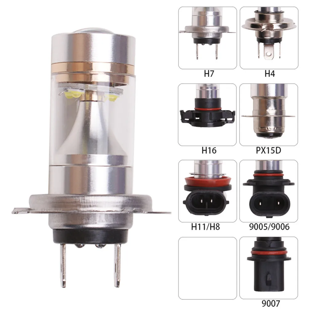 1 шт. яркие White12V 30 Вт/60 Вт 950lm 6000K H7 светодиодный Туман Дневной светильник лампы
