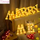 Taoup теплый белый знак A to Z светодиодная надпись сердце любовь просто Женись на мне с днем рождения вечеринка Декор Аксессуары для свадебной вечеринки сделай сам
