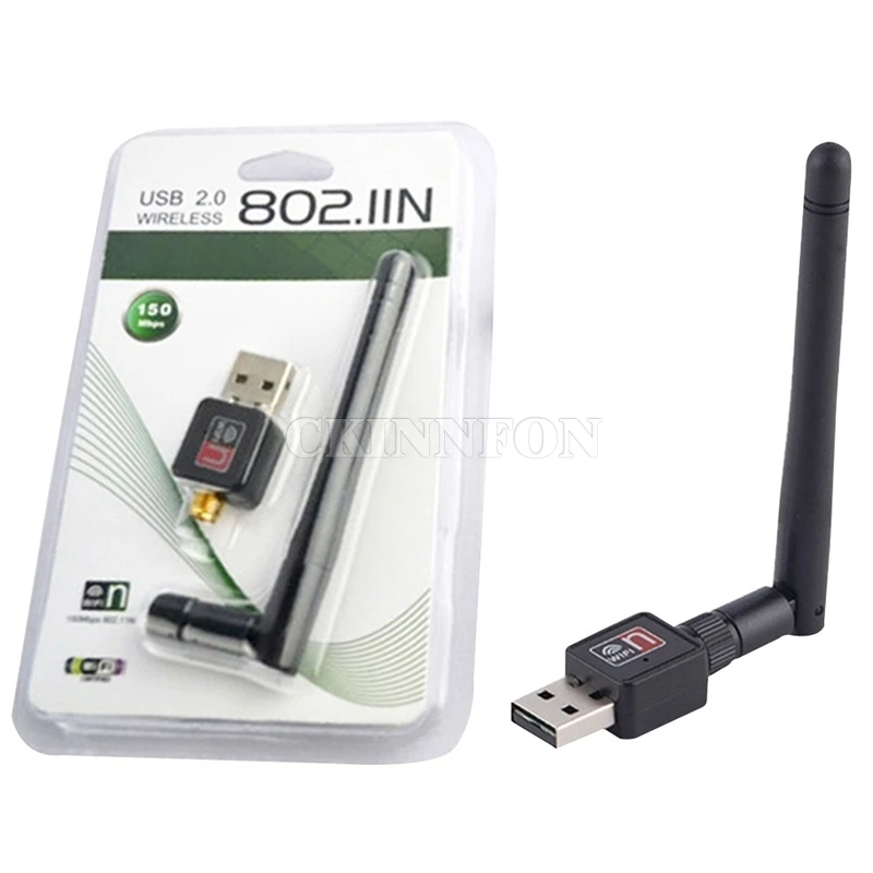 

200Pcs/Lots Wholesale 150mbps 802.11n wireless network card RTL8188 with 2dbi antenna wifi adapter