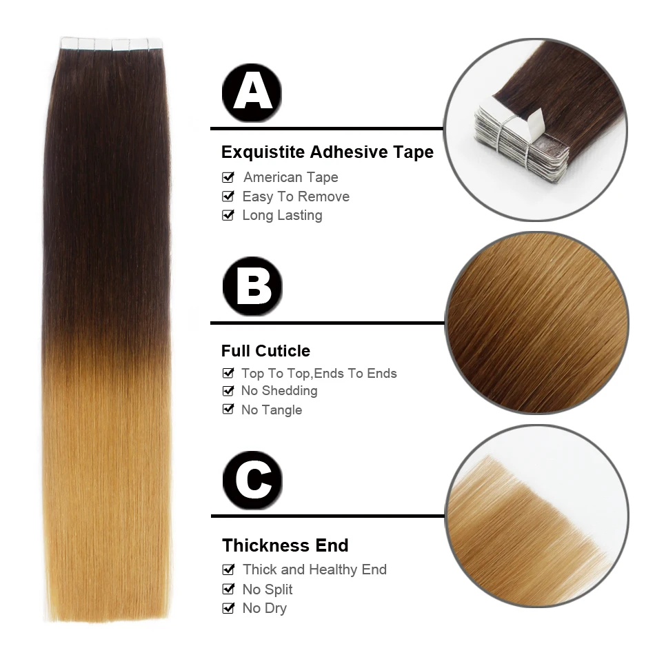 FOREVER HAIR 2,0 г/шт. 18 дюймов человеческие волосы Remy на ленте для наращивания, натуральные человеческие волосы, невидимые пряди для кожи, бесшовные прямые волосы 20 шт./ПАК