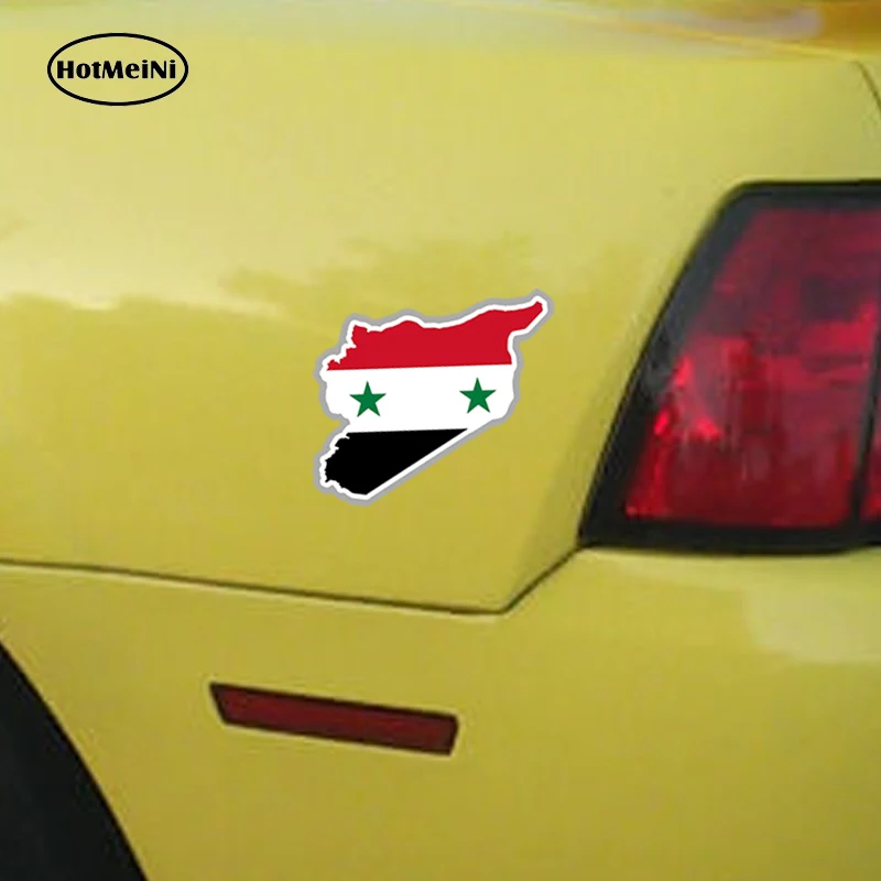 Автостайлинг HotMeiNi Сирия карта флаг Автомобильная наклейка силуэт для бампера