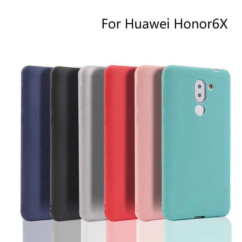 Silicone phone case for huawei honor6X cover candy color soft tpu capa honor 6X matte coque |
