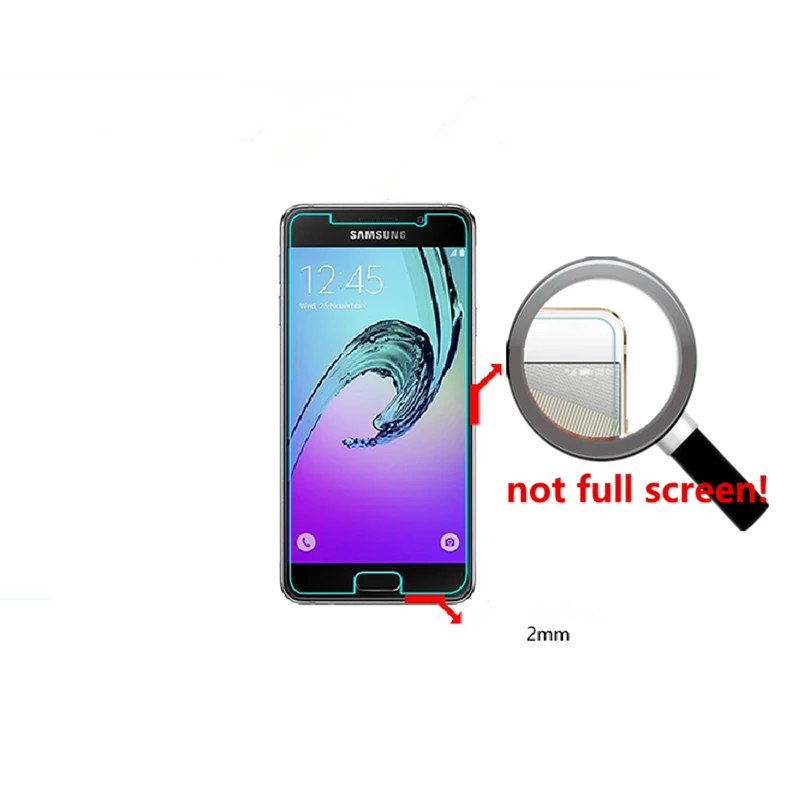 Закаленное стекло для Samsung A3 2016 защитный экран смартфон закаленное 9H на