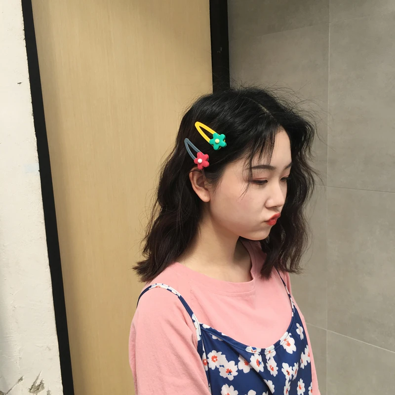 5 шт/лот головной убор BB клип маленький цветок шпилька для волос женский сплошной