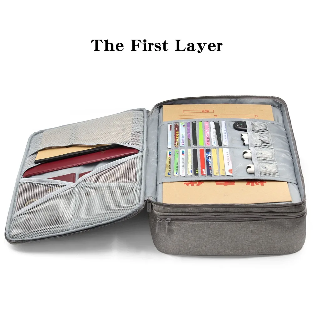 Boona Single& Dual Oxford Waterproof Document Bag Organizer Papers Storage Pouch Credential Bag Diploma Storage File Pocket