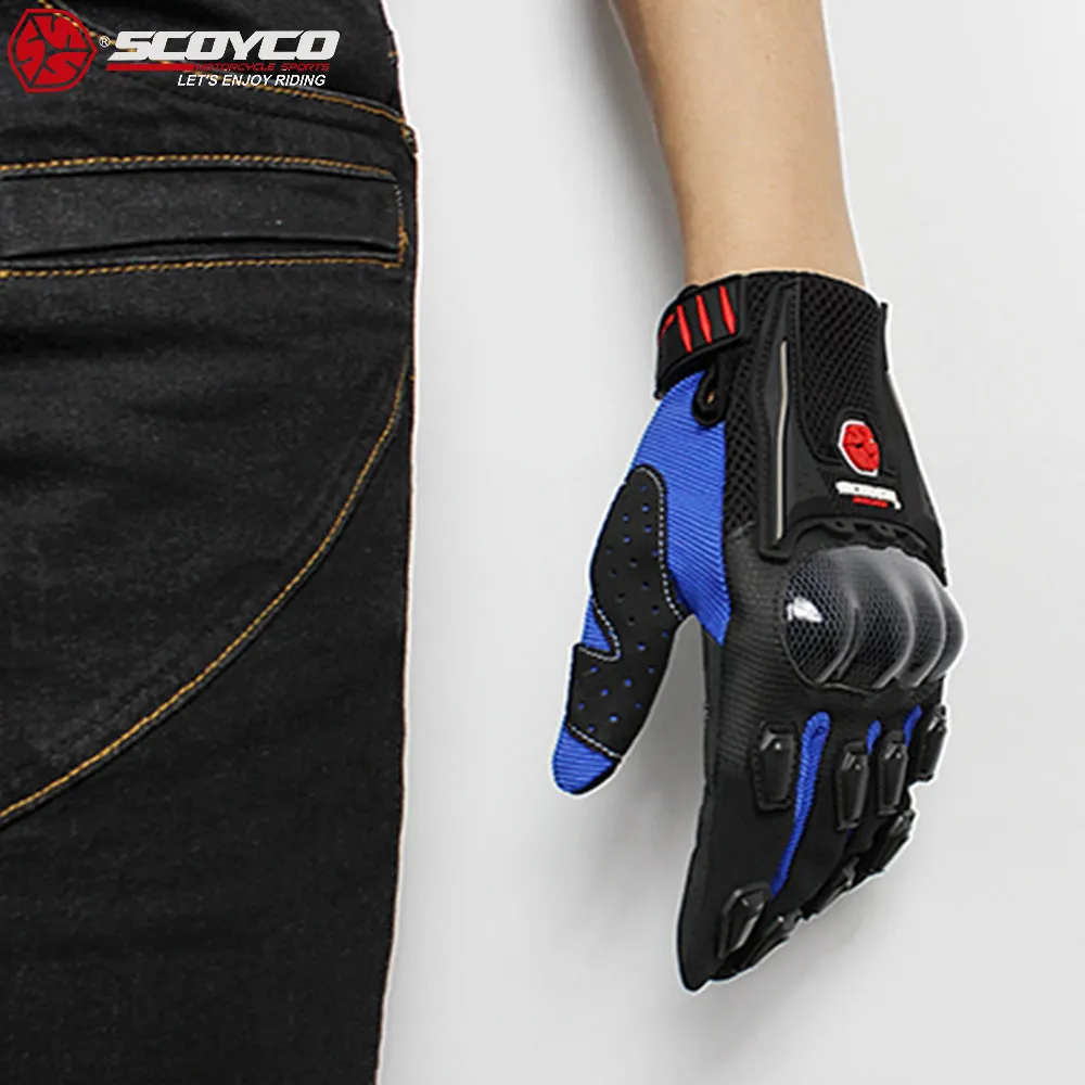 Мотоциклетные перчатки SCOYCO MC09 дышащие ударопрочные митенки из стекловолокна с