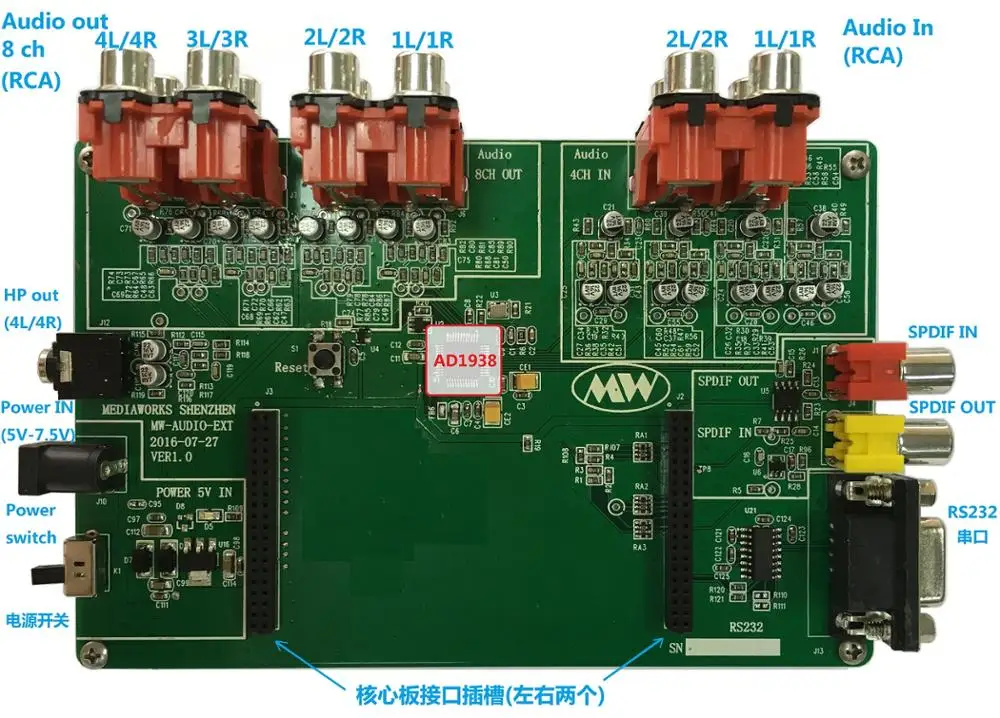 

For MW-AUDIO-EXT audio extension board