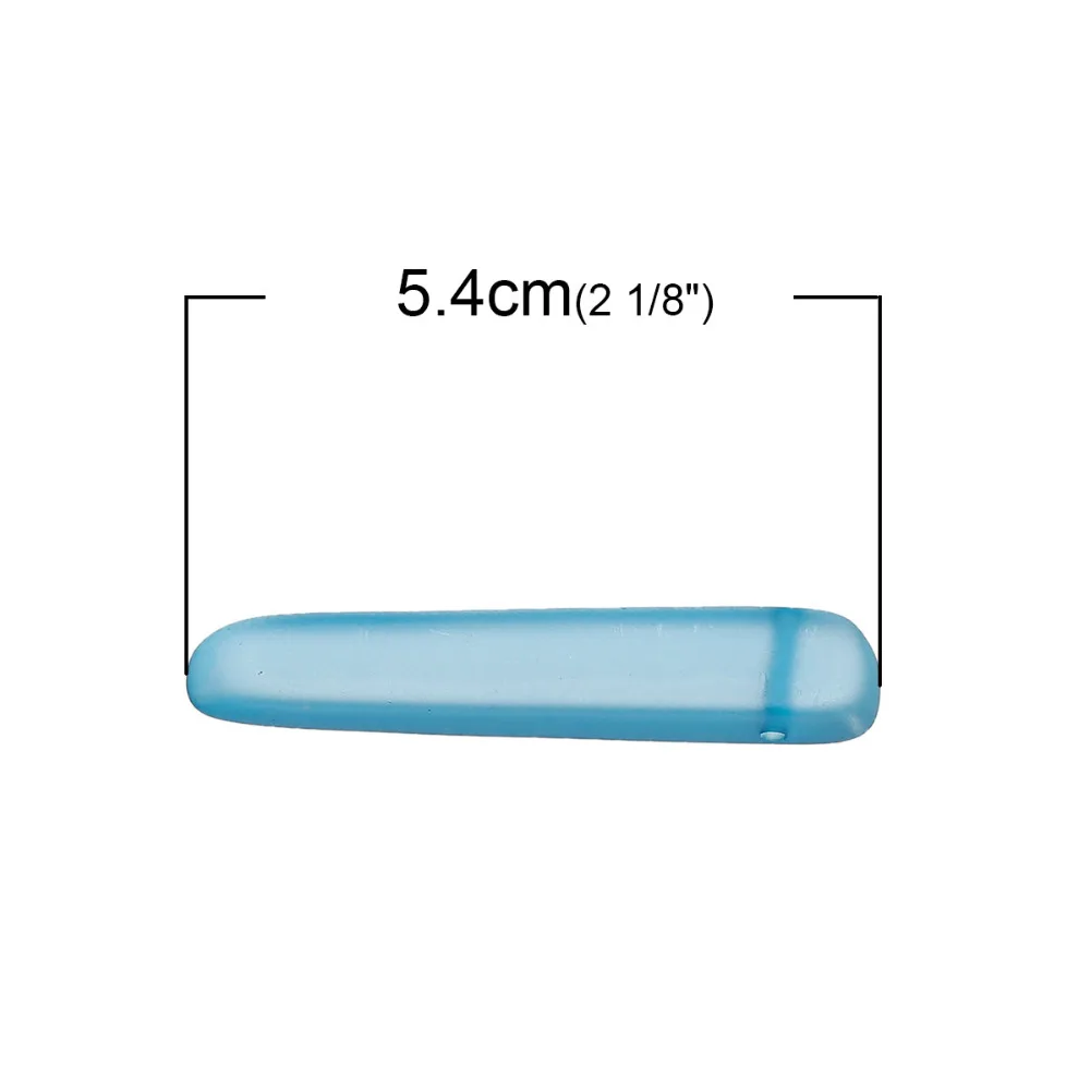 8 сезонов подвески из полимерного морского стекла овальные синие прозрачные