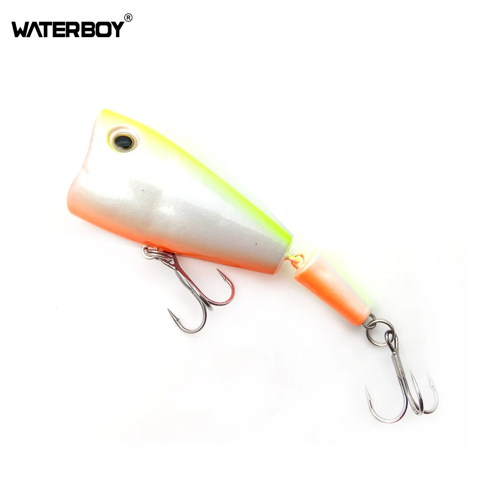 WATERBOY TW Topwater Поппер для рыбалки наживка с каблуком 7 см 5 г привлекательный Popping