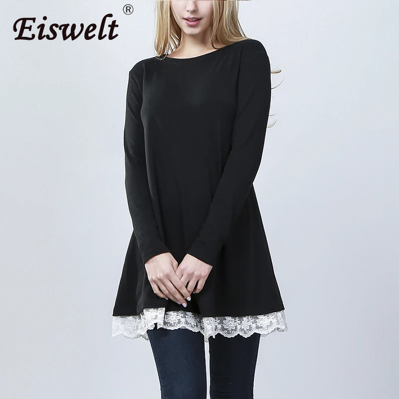 Eiswelt/женские платья повседневные подходят дамы элегантное кружевное одноцветное
