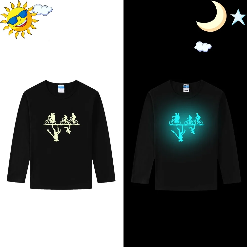Long Sleeve LYTLM Strang Things/футболка для маленьких девочек осенне-зимние детские футболки с длинными рукавами одежда для мальчиков рубашки для девочек топы для маленьких девочек в стиле хип-хоп - Цвет: Long Sleeve
