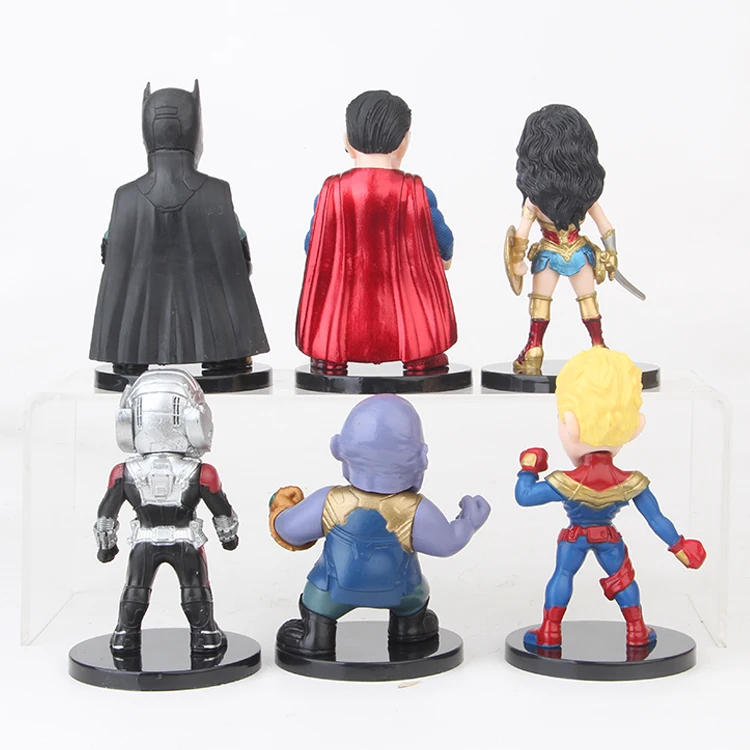 9 см Мстители Лига Справедливости Бэтмен Супермен Чудо-Женщина муравей танос Carol