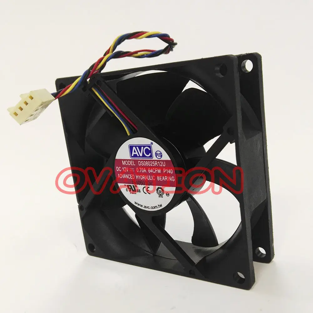 Кулер для ПК оригинального AVC DS08025R12U 8025 8 см 80 мм DC 12 В 0.7A инвертор компьютера