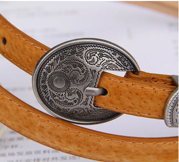 Женский ремень на каждый день универсальная короткая натуральная кожа чистый