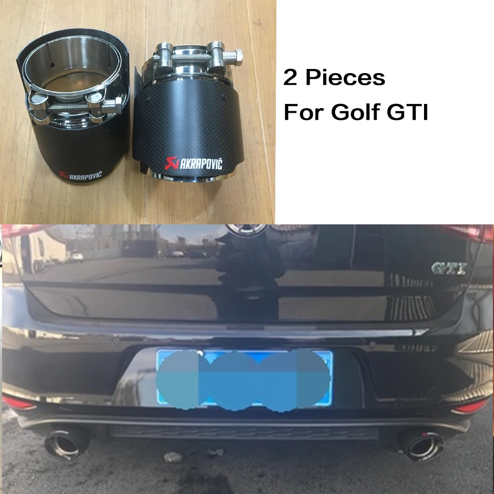 1 пара углеродных выхлопных труб для Volkswagen VW Golf GTI Mazda CX-5 CX5 Audi Q5 Jeep Grand Cherokee аксессуары Akrapovic советы