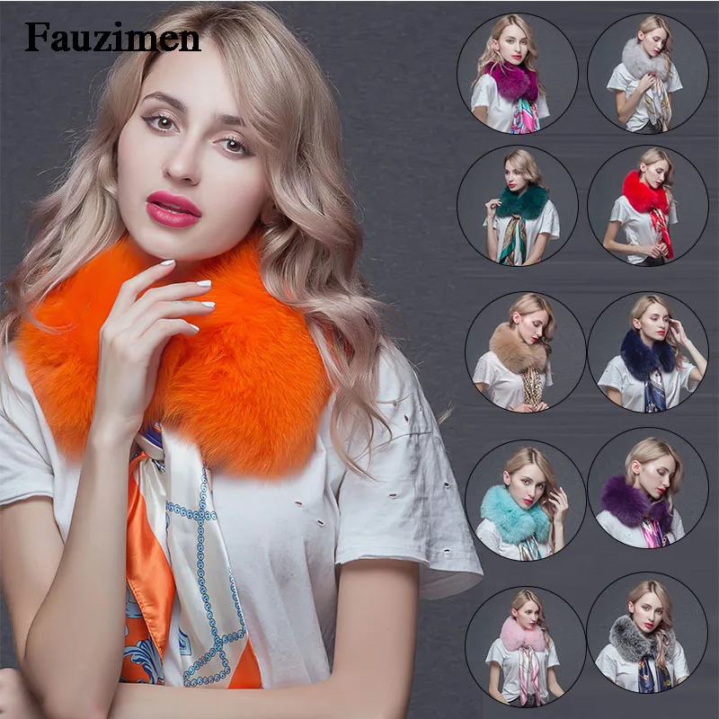 

New hot selling fox muffler fur collar natural fox fur collar real fur collar child winter fur scarf ribbon lovely girl