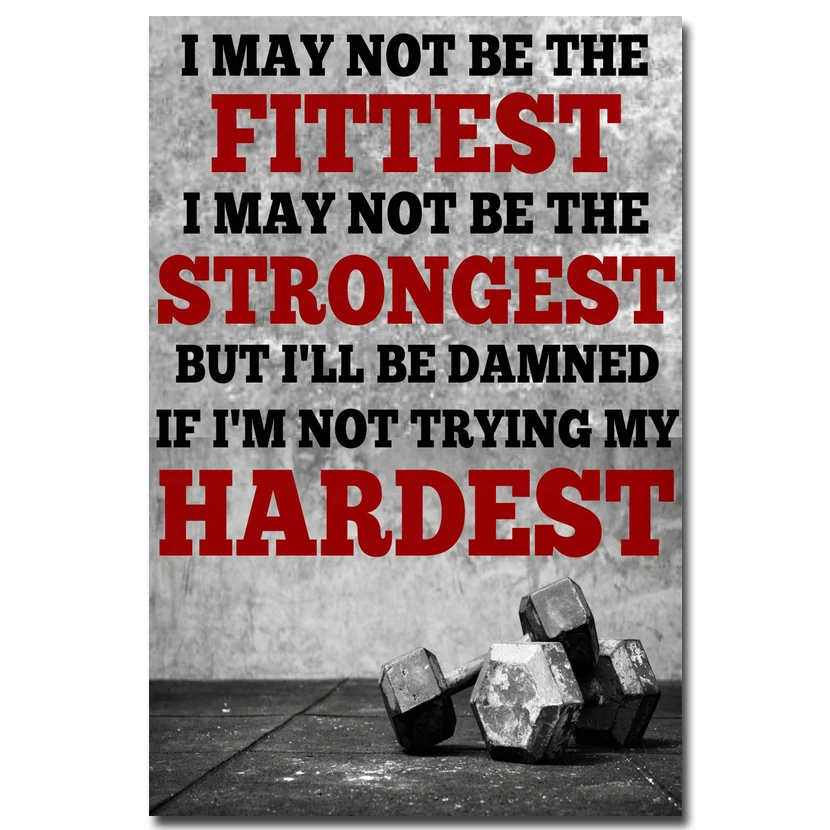 NICOLESHENTING Bodybuilding Motivational Quotes Art Silk Poster 12x18 24x36inch Fitness Exercise Wall Pictures Gym Room 022 | Дом и сад
