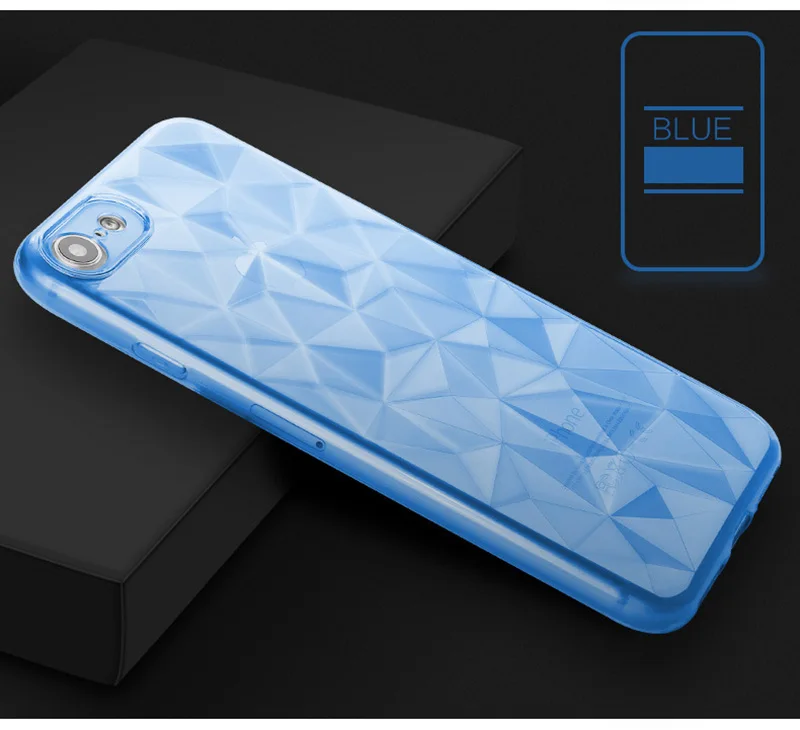 Роскошные 3D Carcasa ясно ромба чехол для iPhone 6S iPhone6S 7 8 Plus X 10 5 5S SE 5SE крышка сотового