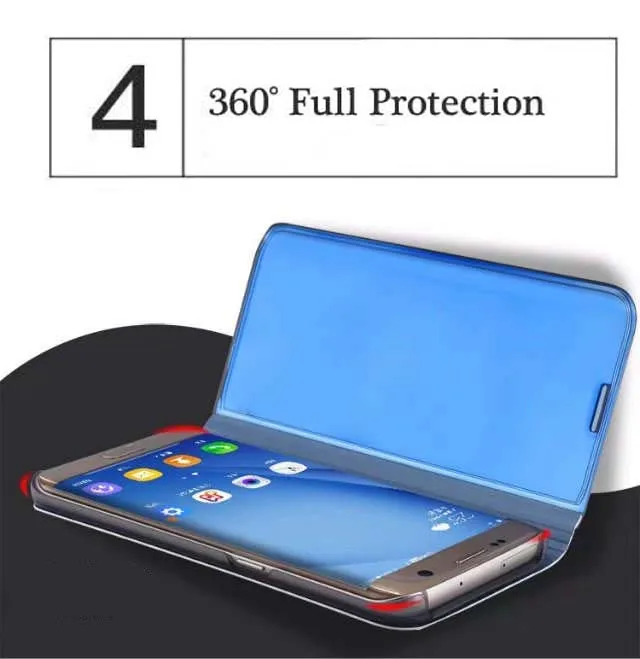Чехол S10 Plus S10e роскошный зеркальный флип-чехол для samsung S8 S9 Plus прозрачный умный чехол для Galaxy S6 S7 edge