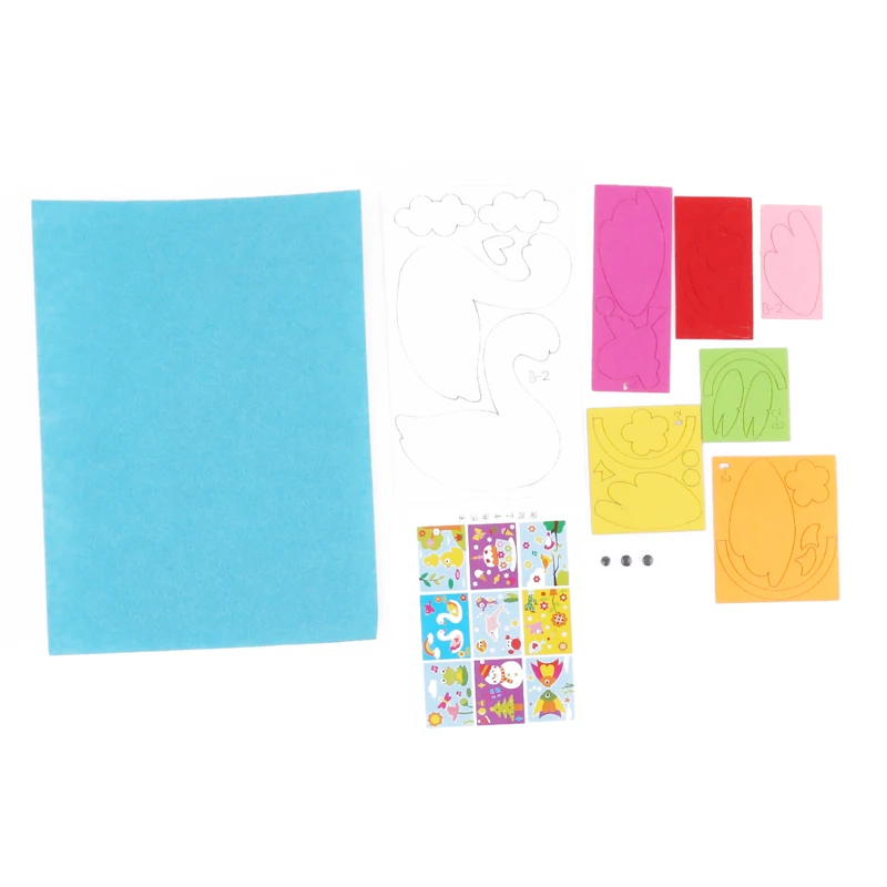 1 Набор Детские Мультяшные наклейки коллажи из нетканого войлока|Поделки своими