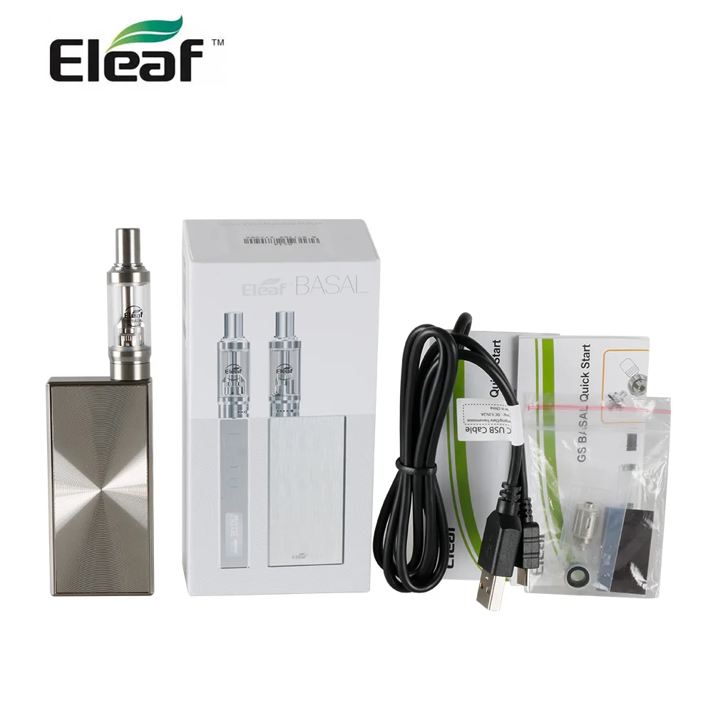 В наличии оригинальный Eleaf BASAL Quick 30 Вт набор с GS Basal tank 1 8 мл встроенный аккумулятор