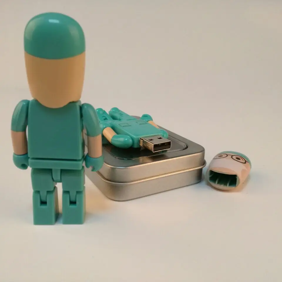 Мультфильм в виде доктора USB 2,0 флэш-накопитель памяти с в металлической коробке