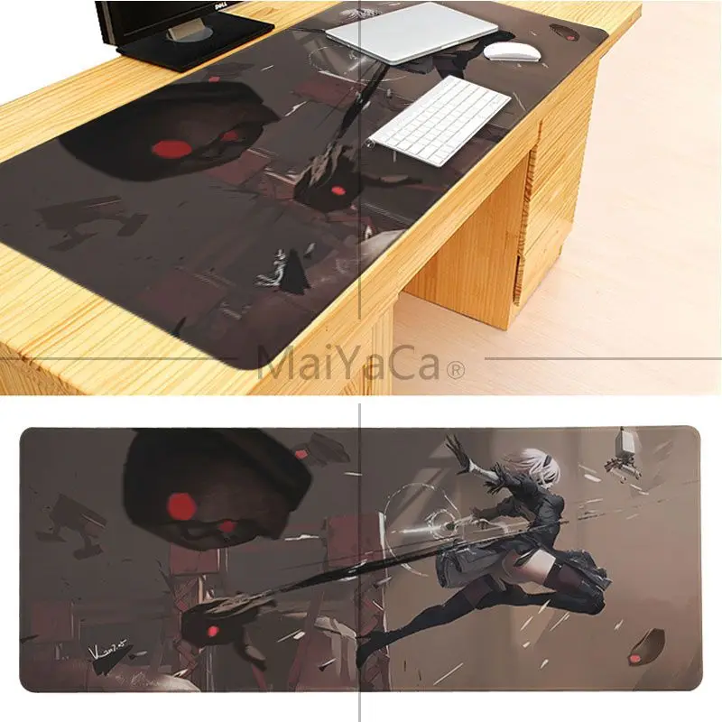 LockEdge 30X90cm MaiYaCa крутой NieR Automata jorha большой коврик для мыши PC компьютерный коврик резиновый коврик для мыши Компьютерная игра планшет коврик для мыши - Color: LockEdge 30X90cm